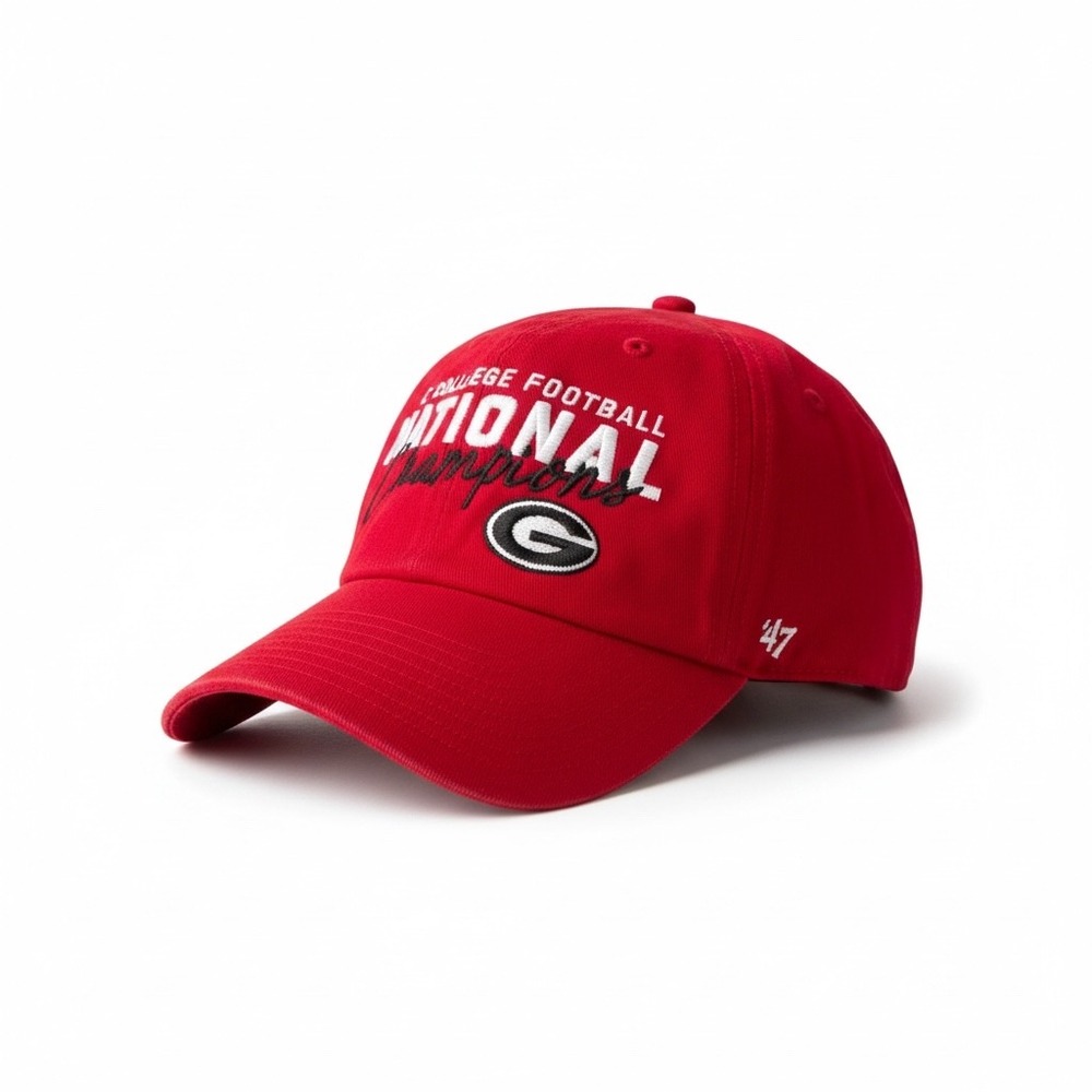 47 Brand Georgia Bulldogs 2021 National Champions Red Adjustable Hat OSFA